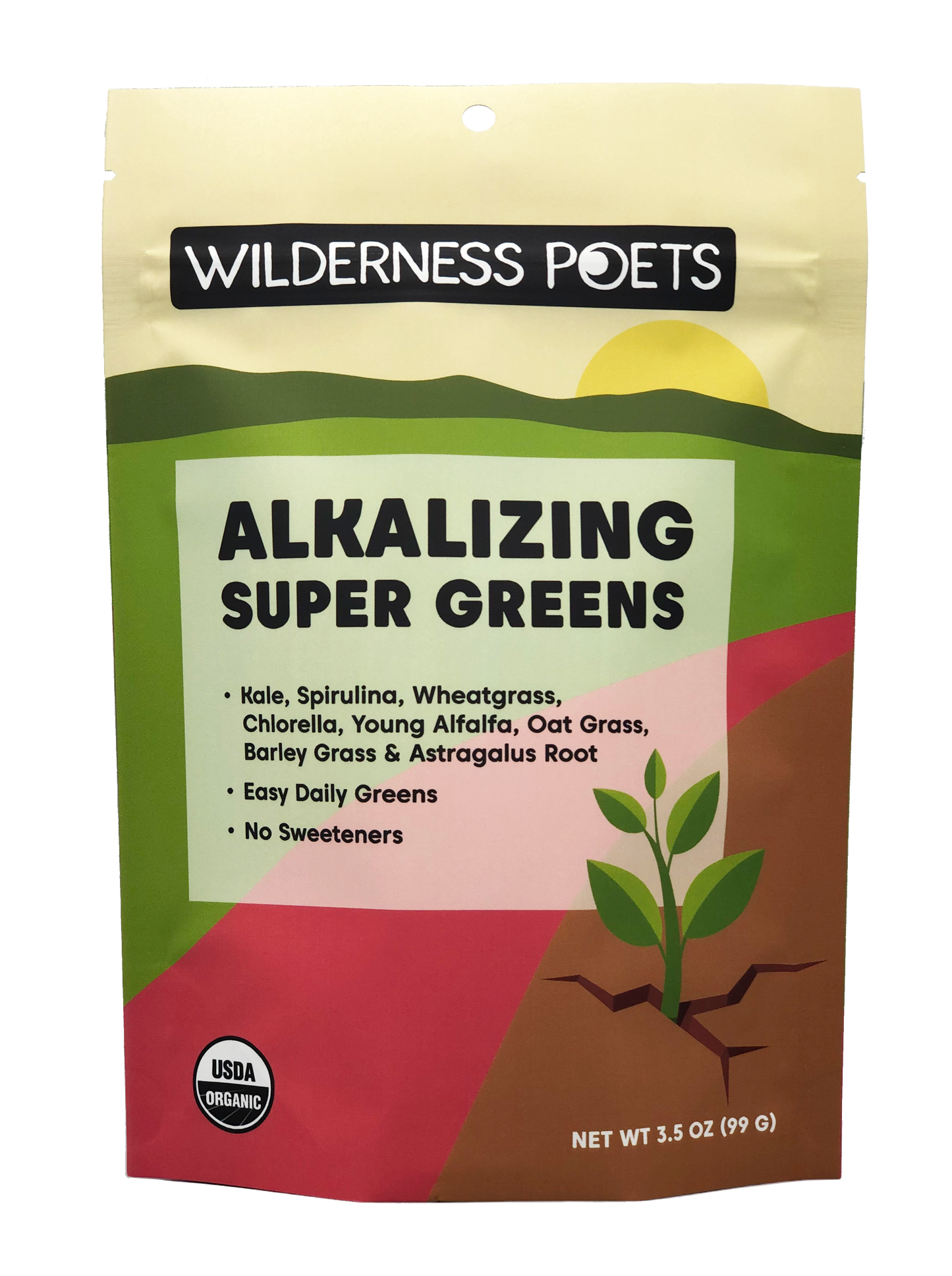 Organic Alkalizing Super Greens: 3.5 oz