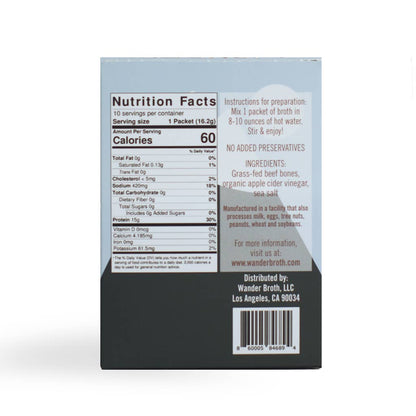 Grass Fed Beef Bone Broth: .57oz Single