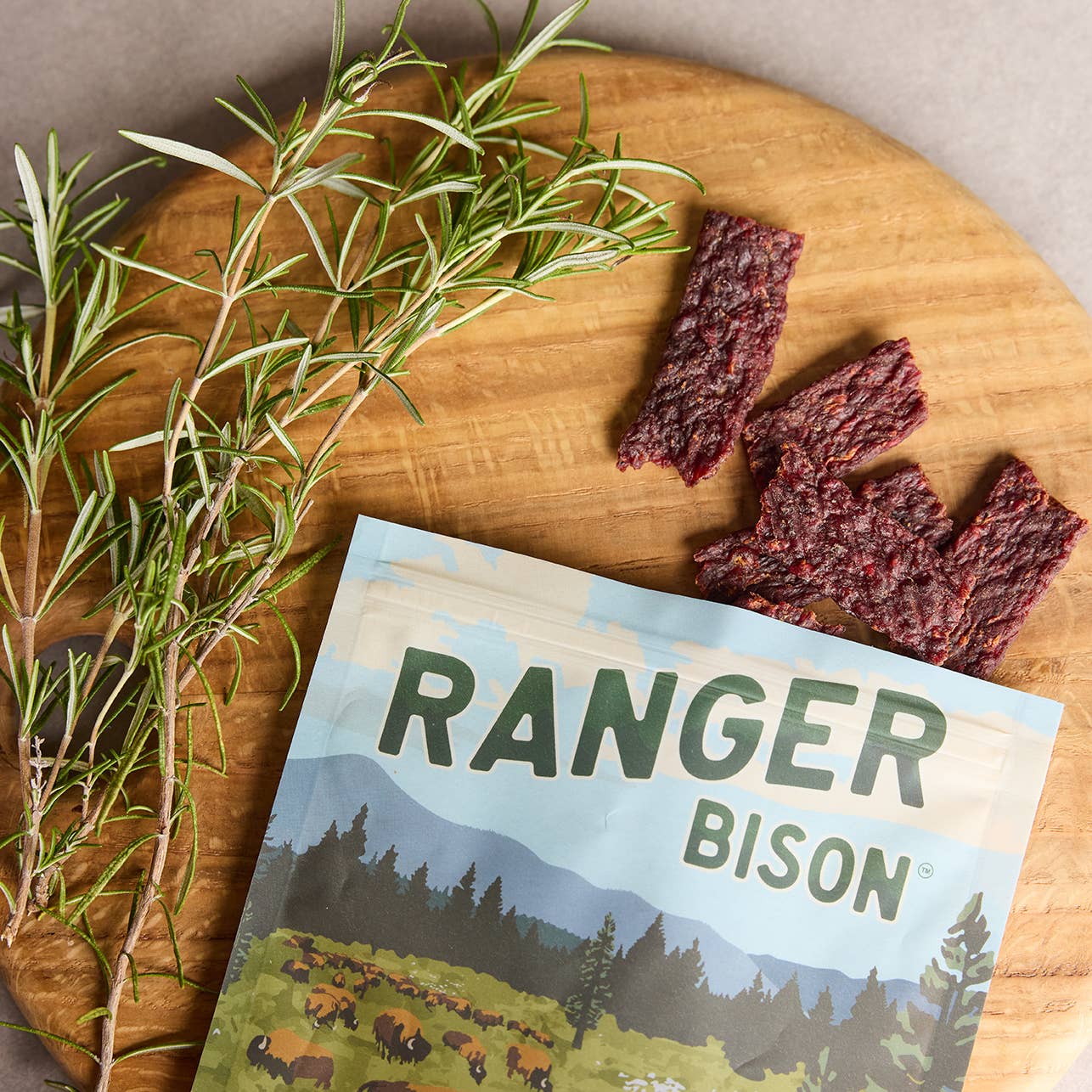 Hickory Smoked Bison Jerky Strips (Original)