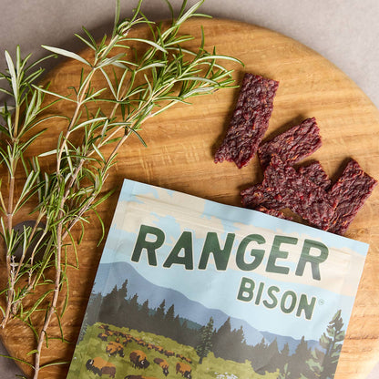 Hickory Smoked Bison Jerky Strips (Original)