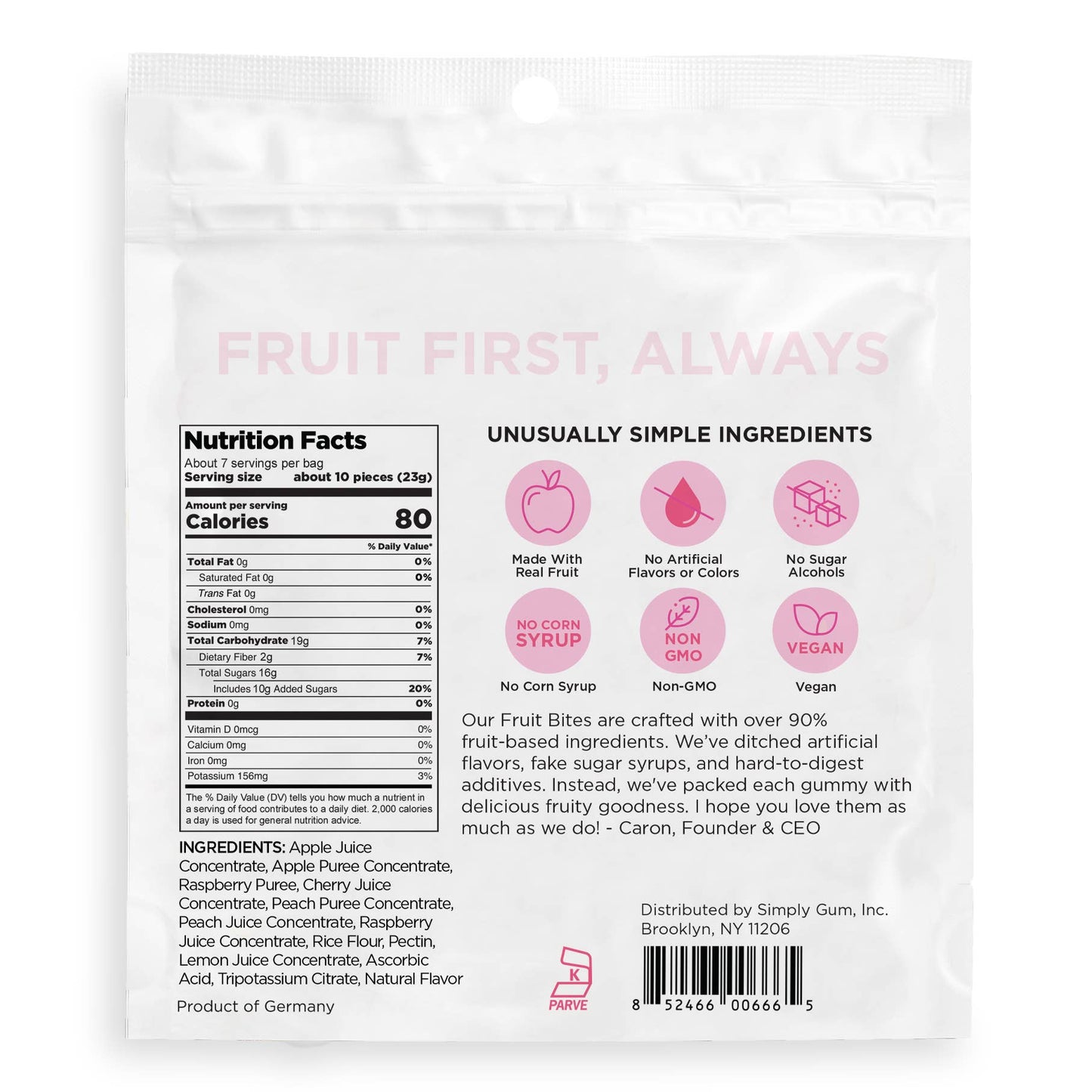 Fruit Bites - Peach Raspberry, 5.3oz