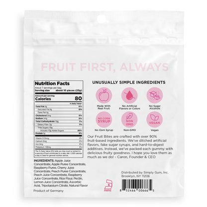 Fruit Bites - Peach Raspberry, 5.3oz