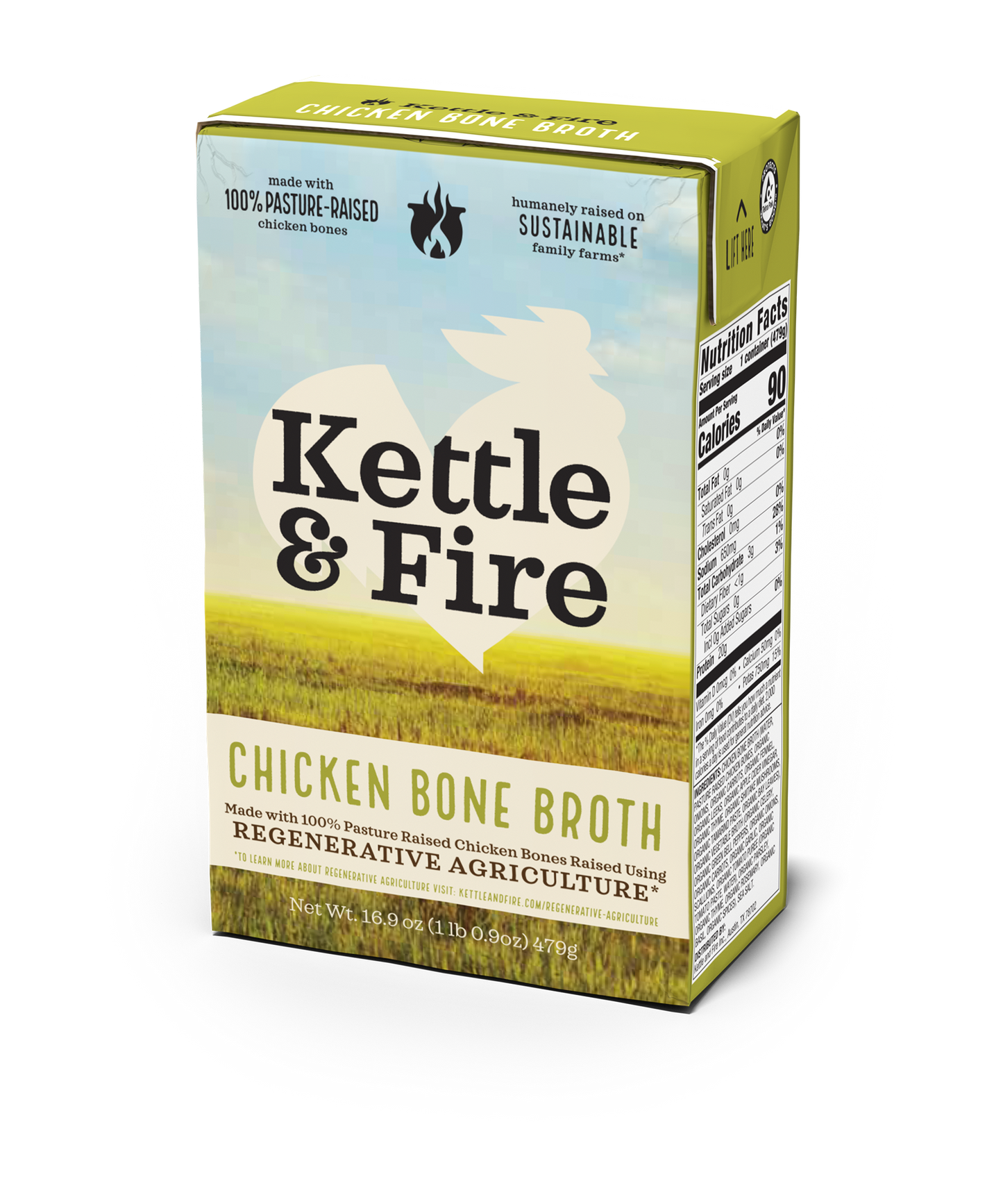 Regenerative Chicken Bone Broth, 16.9oz