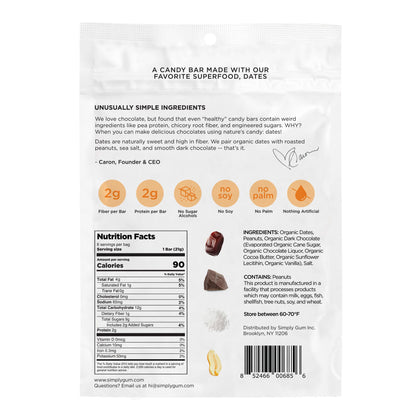 Chocolate Date Bars - Salted Peanut, 4.5 oz
