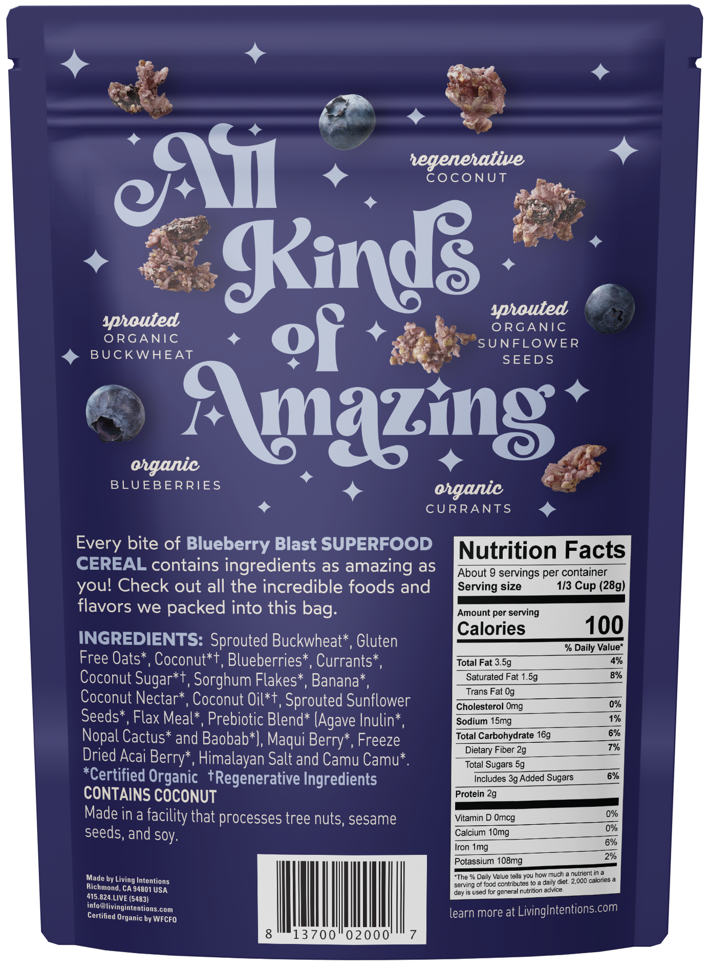 Superfood Cereal - Blueberry Blast 9oz
