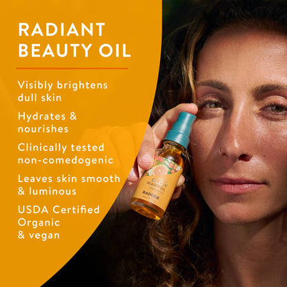 Badger Seabuckthorn Beauty Oil, Antioxidant Rich Facial Oil: 1 fl oz Glass Bottle