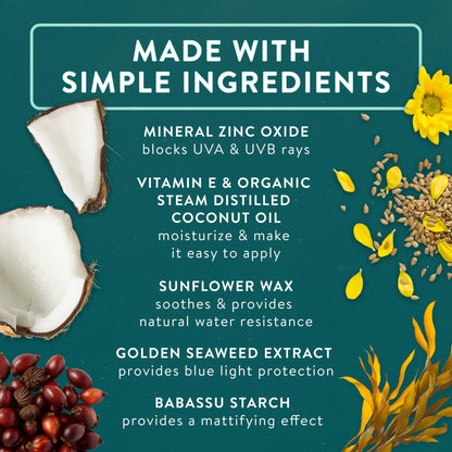 Badger Mineral Face Sunscreen SPF 30, with Zinc Oxide: 1.7 fl oz tube