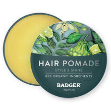 Badger Hair Pomade, Nourishes Hair & Scalp, Medium Hold: 2 oz Tin