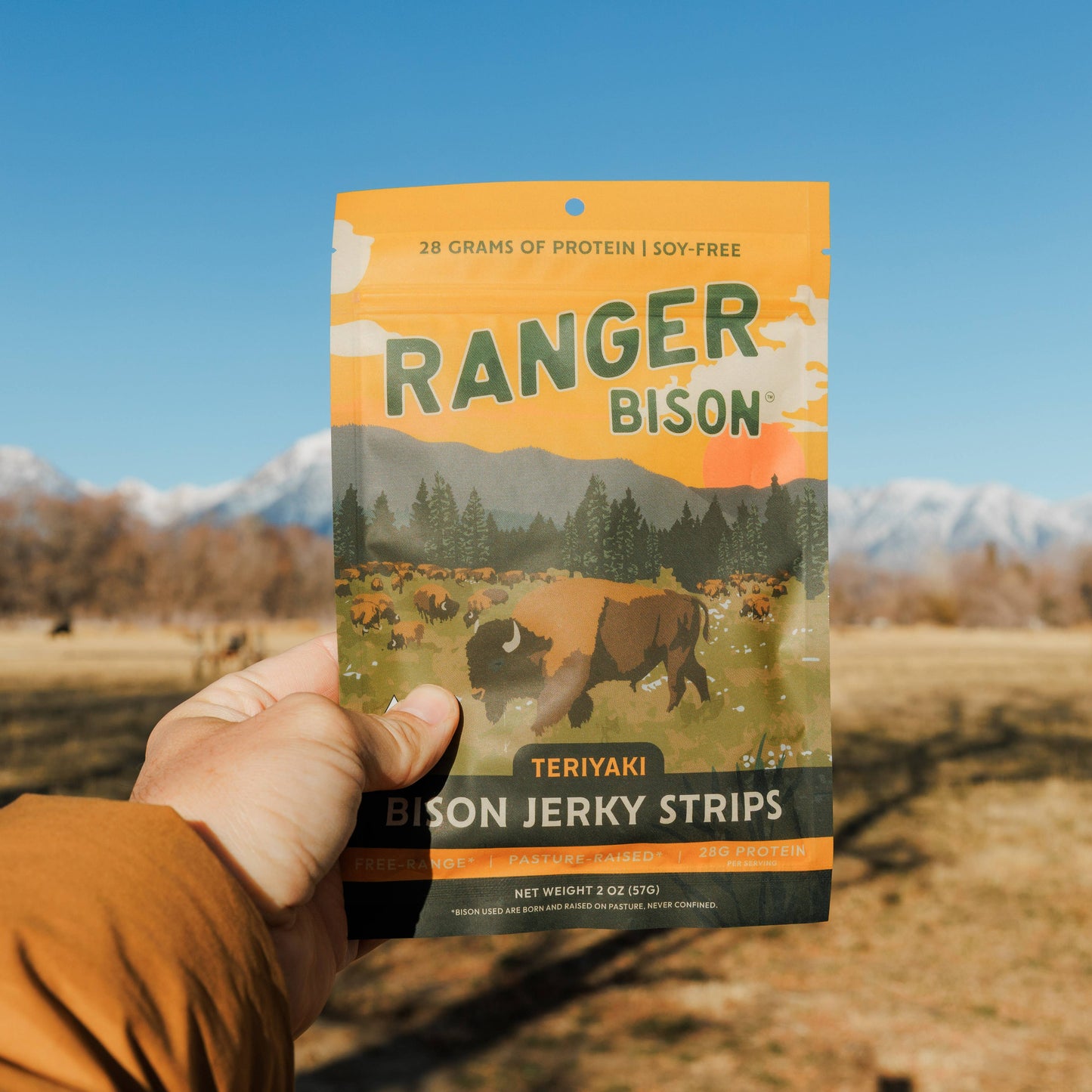 Teriyaki Bison Jerky Strips (Soy-Free)