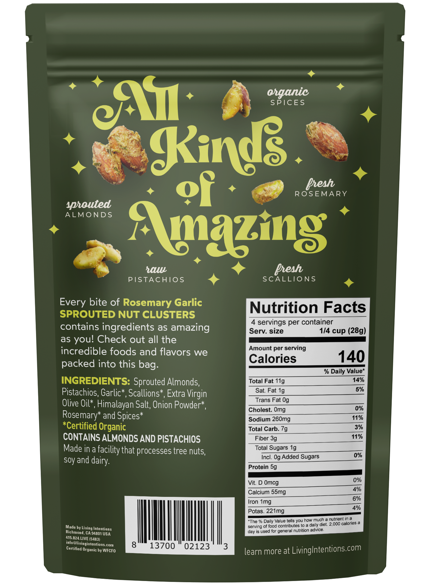 Superfood Nut Blend - Rosemary Garlic 4oz