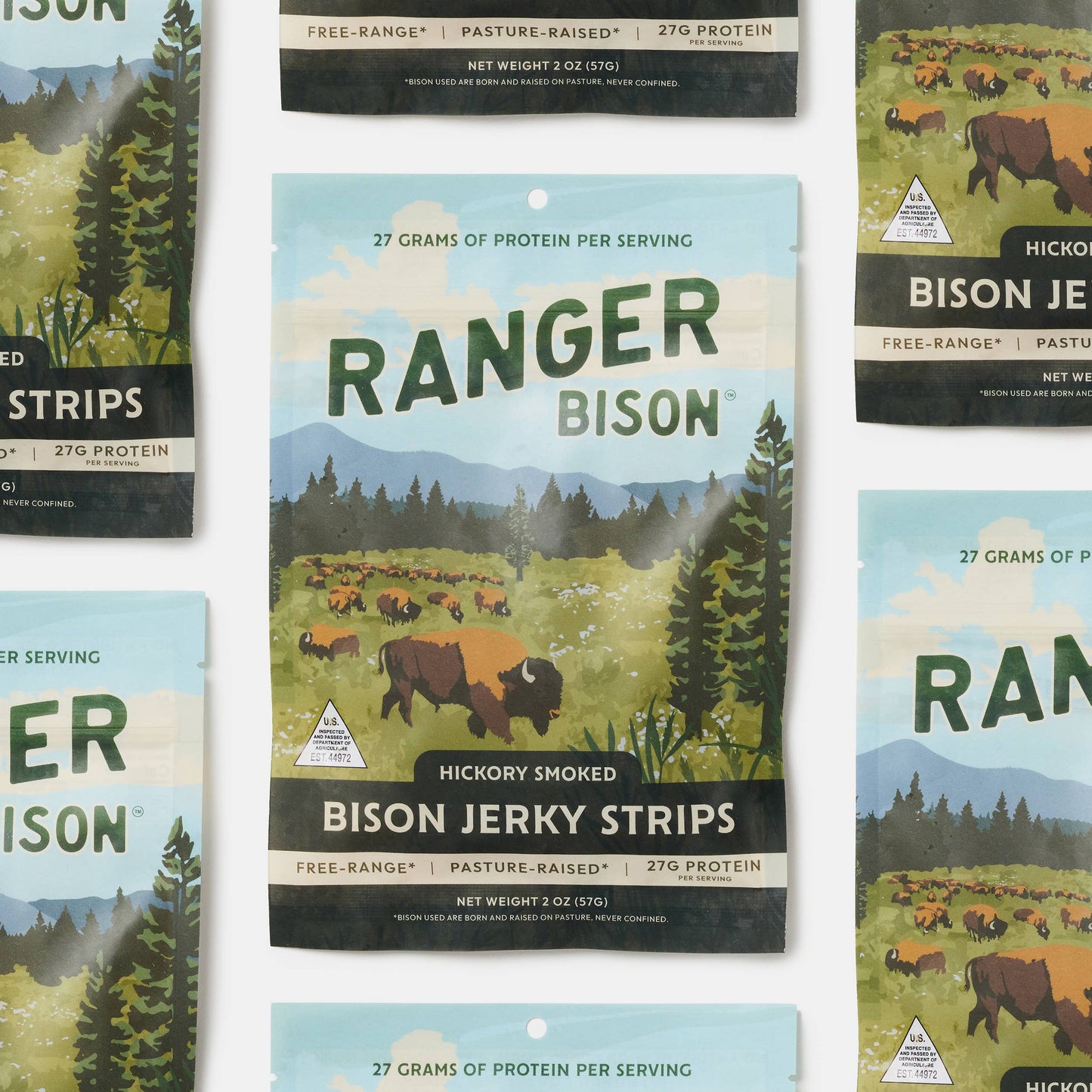 Hickory Smoked Bison Jerky Strips (Original)