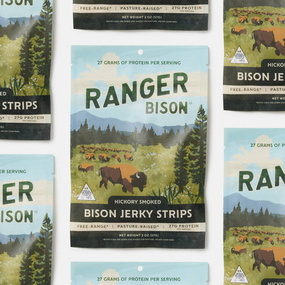 Hickory Smoked Bison Jerky Strips (Original)