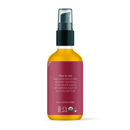 Badger Rose Body Oil, Organic Body Moisturizer