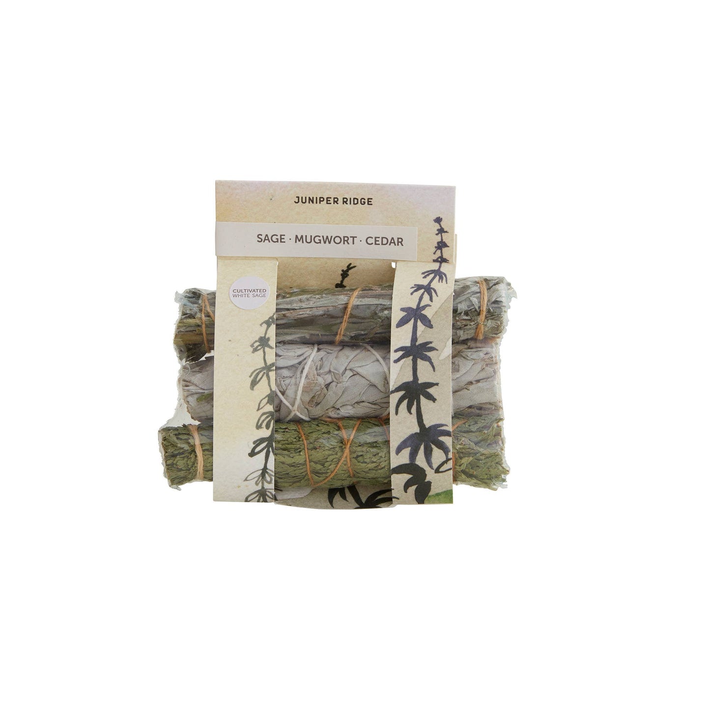 Natural Incense - Sage, Mugwort & Cedar Set