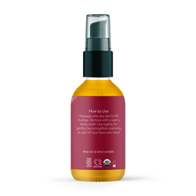 Badger Rose Cleansing Oil, Organic Facial Oil Cleanser: 2 fl oz Glass Bottle