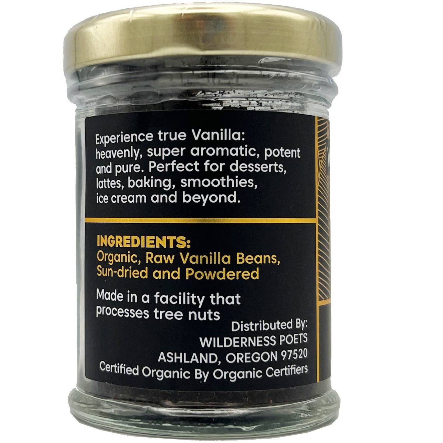 Organic Pure Vanilla Powder: .5 oz