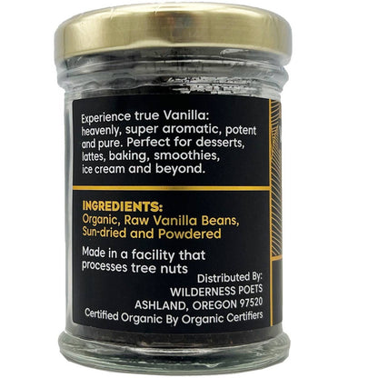 Organic Pure Vanilla Powder: .5 oz