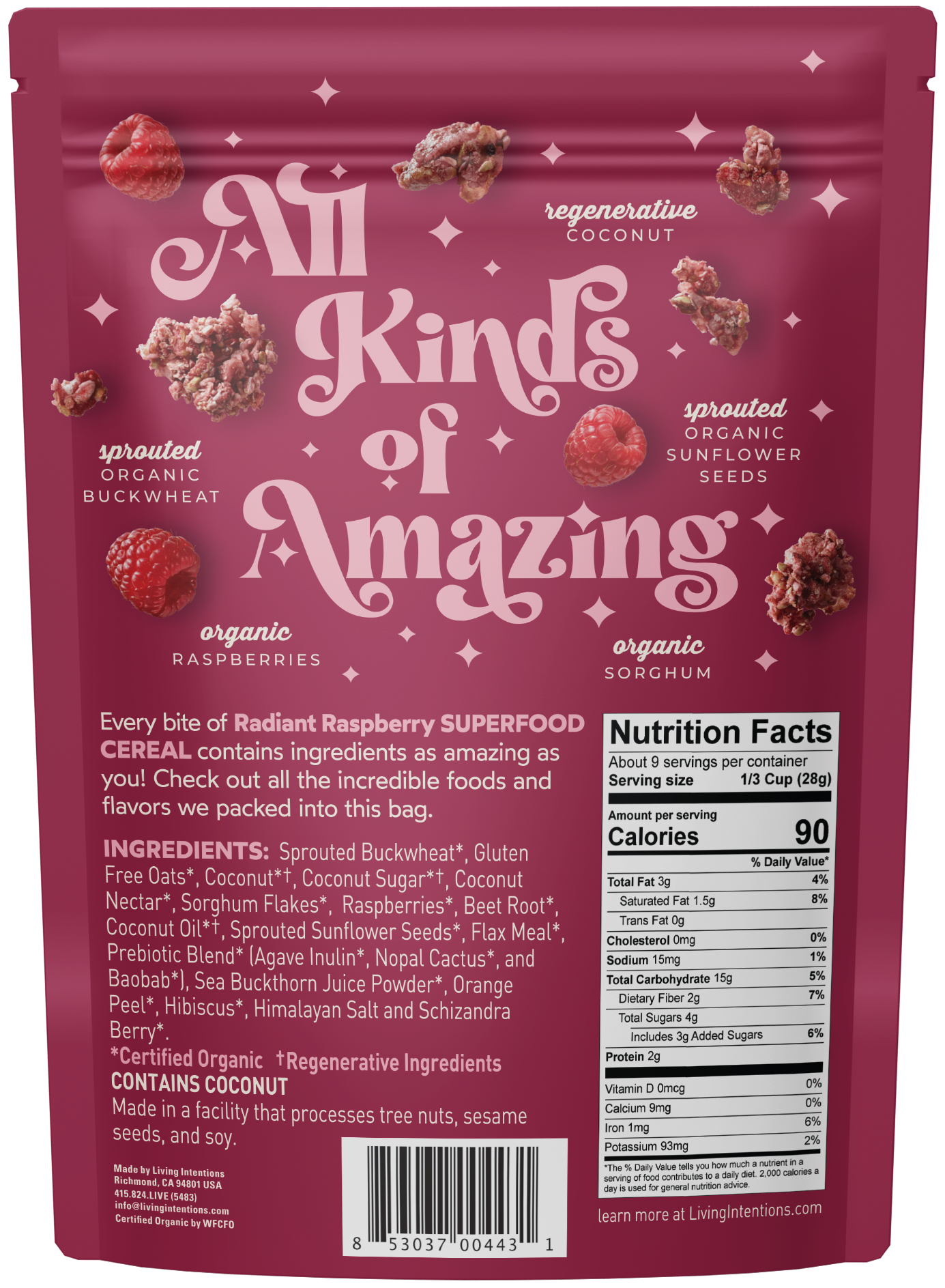 Superfood Cereal - Radiant Raspberry 9oz