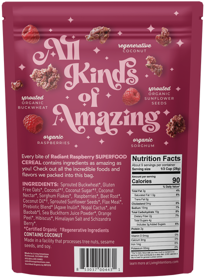 Superfood Cereal - Radiant Raspberry 9oz