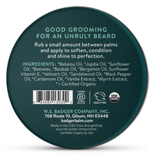 Badger Beard Balm, Organic Facial Hair Styling Balm: 2 oz Tin