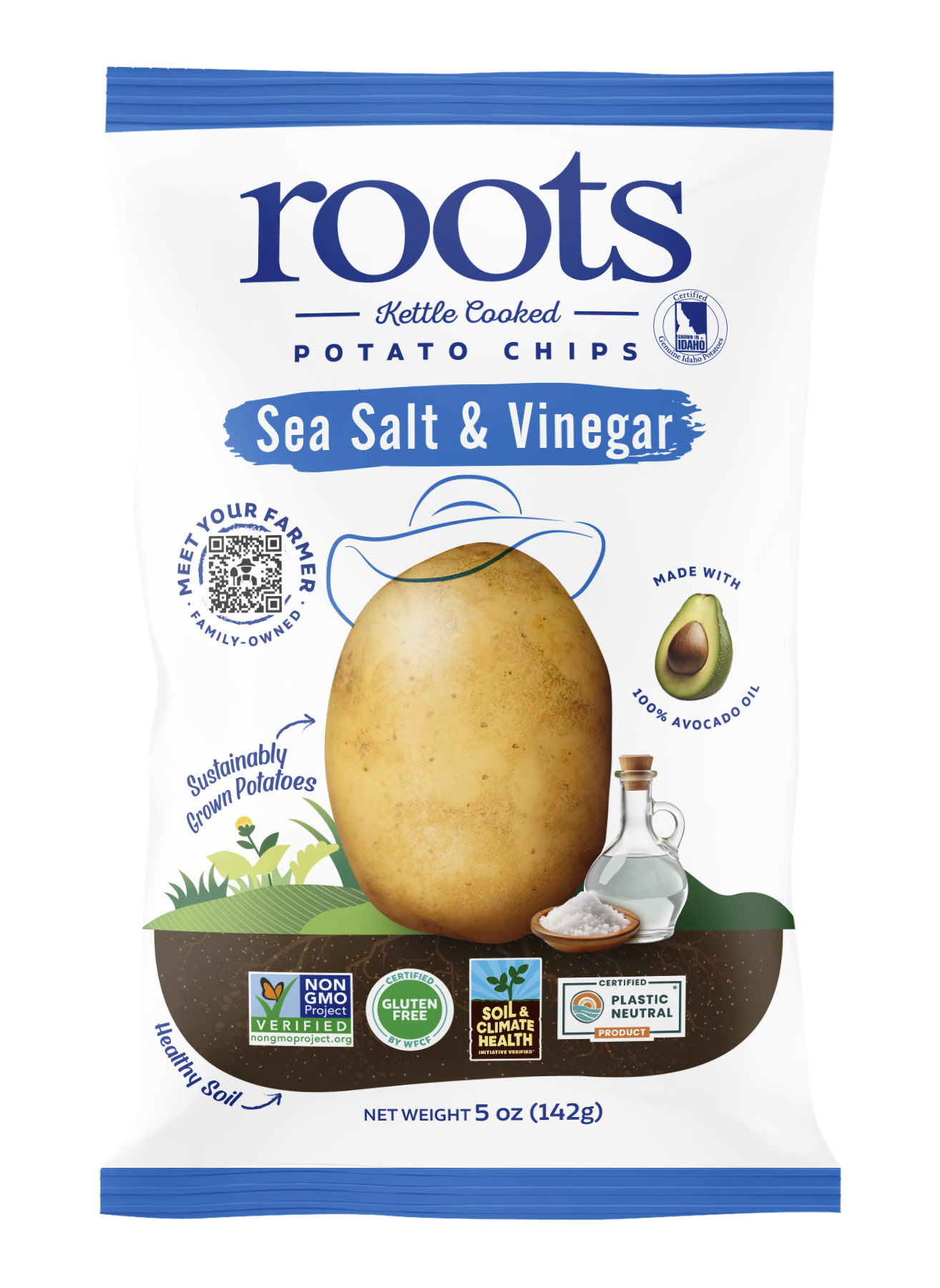 Sea Salt & Vinegar Kettle Potato Chips, 5oz