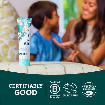 Badger Mineral Daily Sunscreen SPF 50, with Zinc Oxide