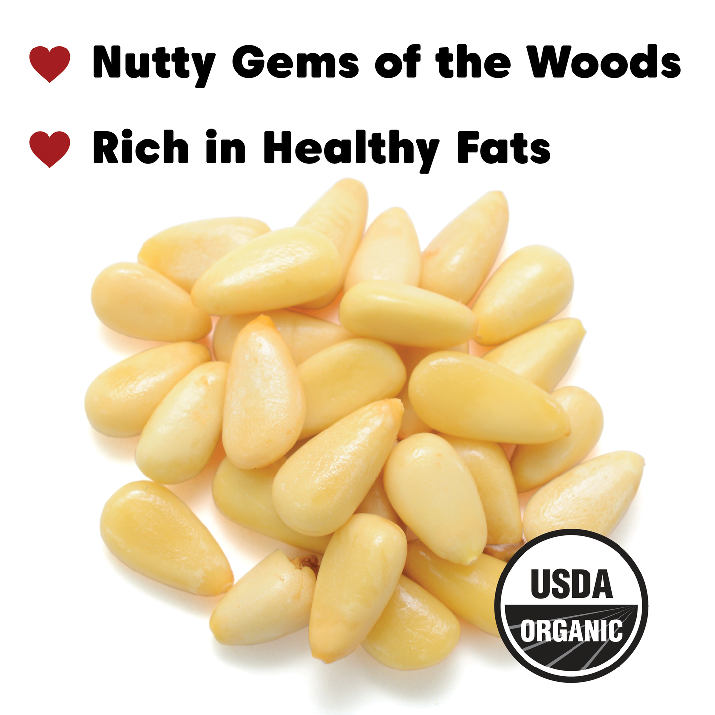 Organic Pine Nuts: 3.5 oz