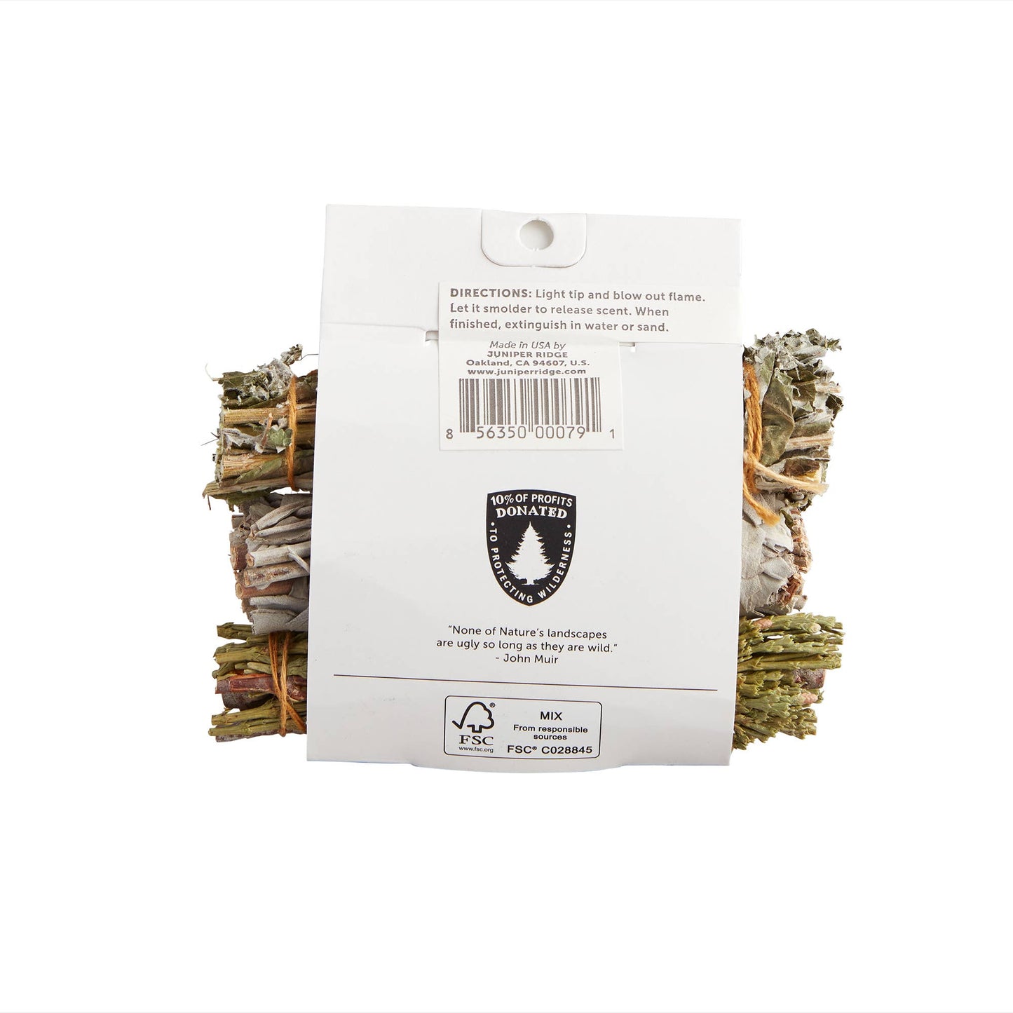 Natural Incense - Sage, Mugwort & Cedar Set