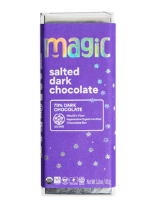 Magic Chocolate, Salted Dark Chocolate Bar - 70% Dark Chocolate Bar