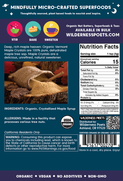 Organic Maple Sugar: 8 oz