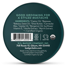 Badger Mustache Wax, Medium Hold, Easy to Apply: 0.75 oz Tin