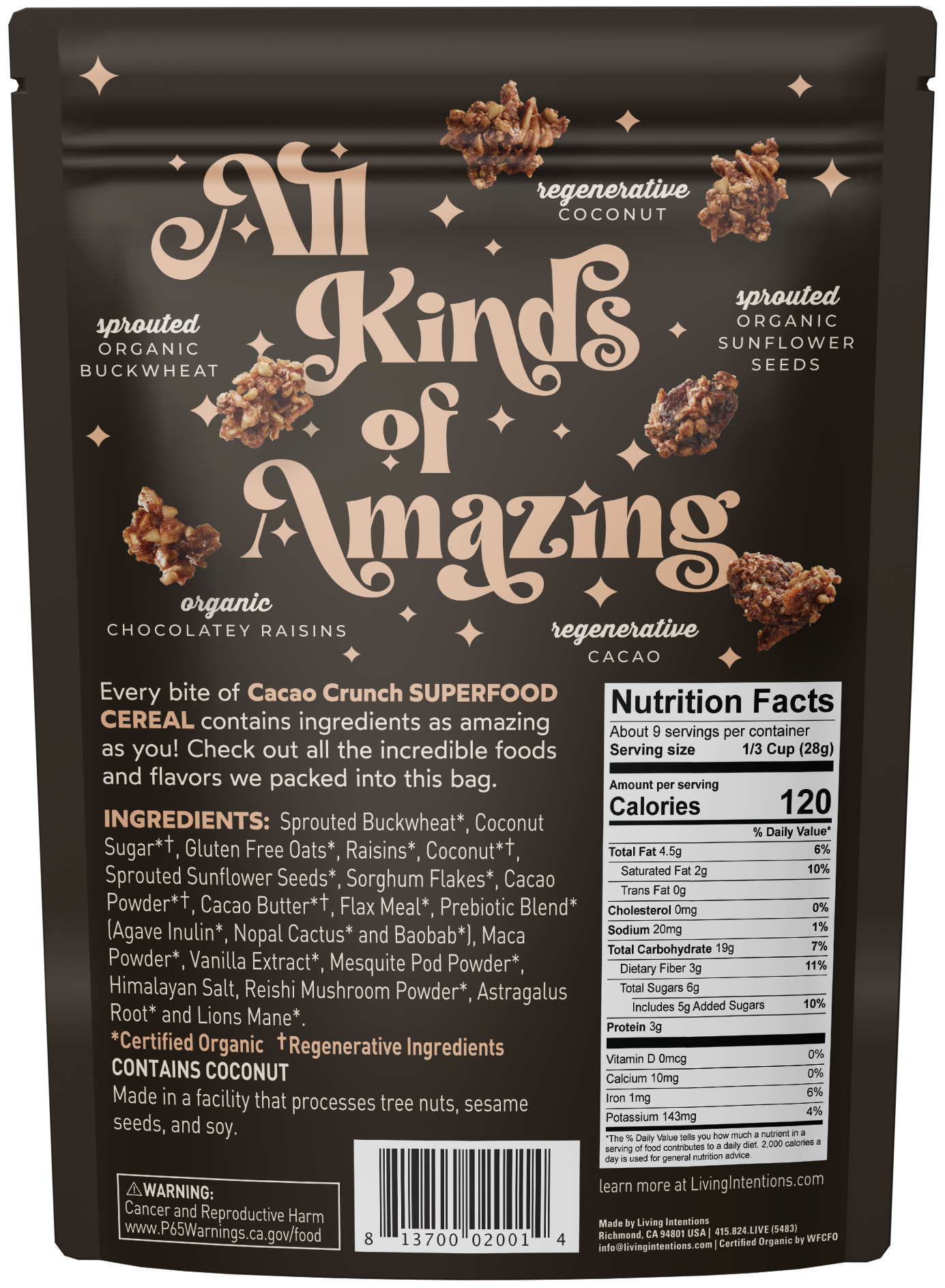 Superfood Cereal - Cacao Crunch 9oz