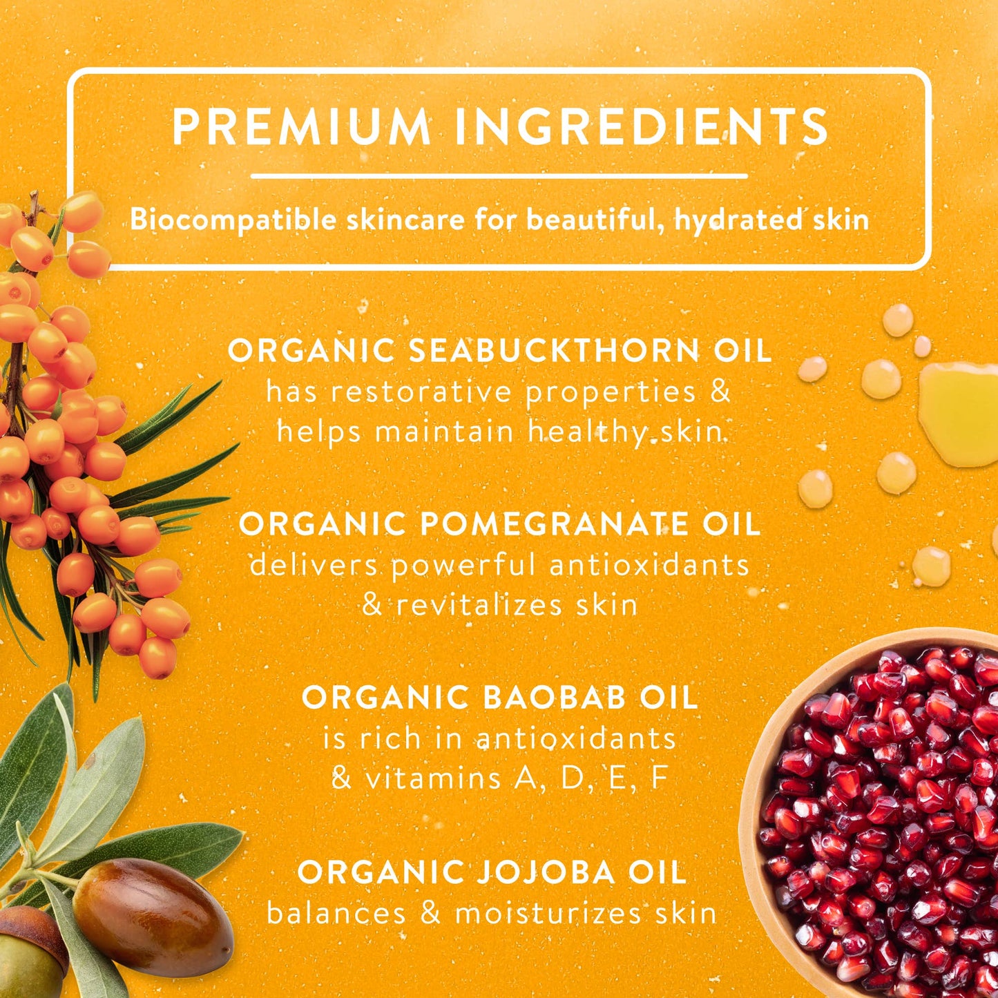 Badger Seabuckthorn Beauty Oil, Antioxidant Rich Facial Oil: 1 fl oz Glass Bottle