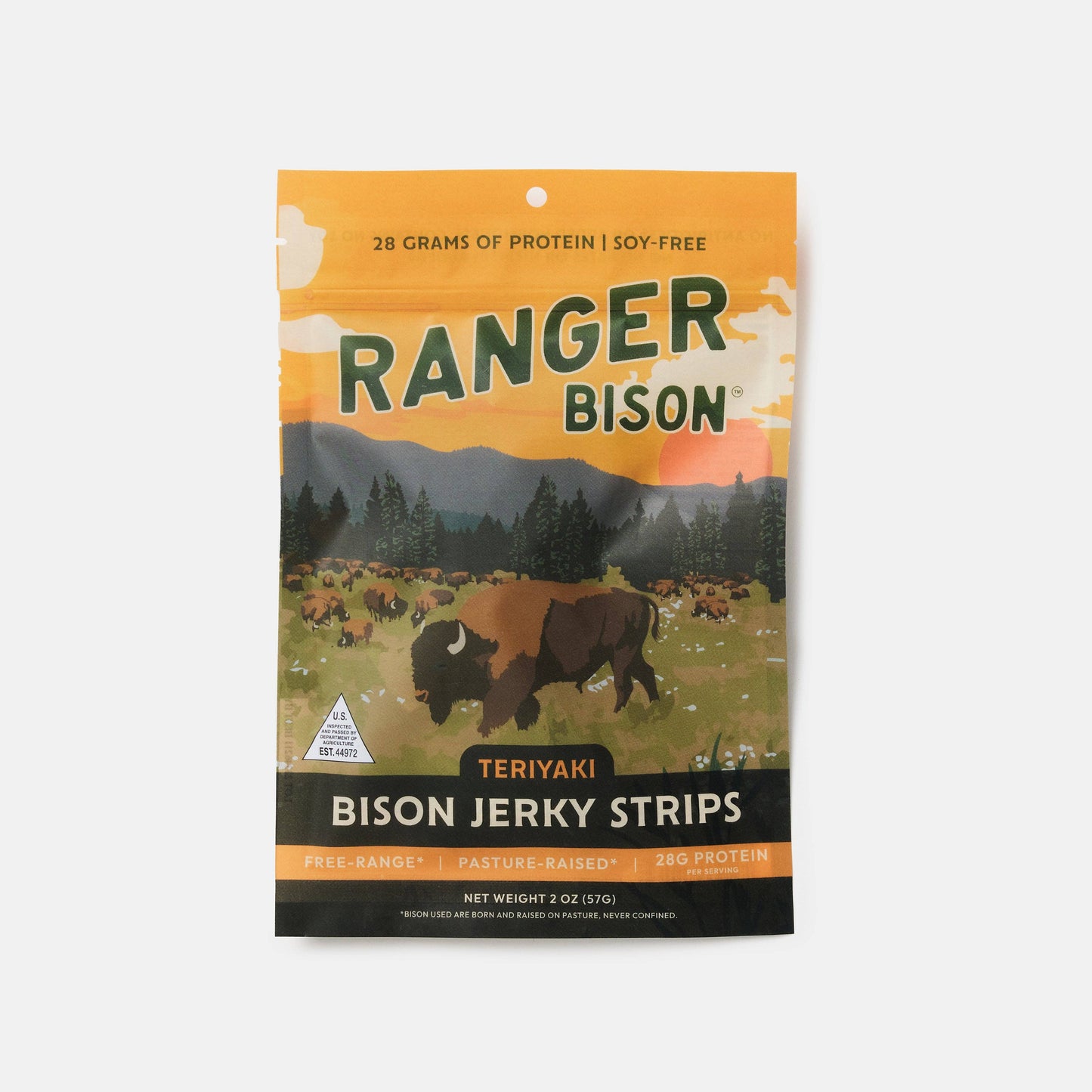 Teriyaki Bison Jerky Strips (Soy-Free)
