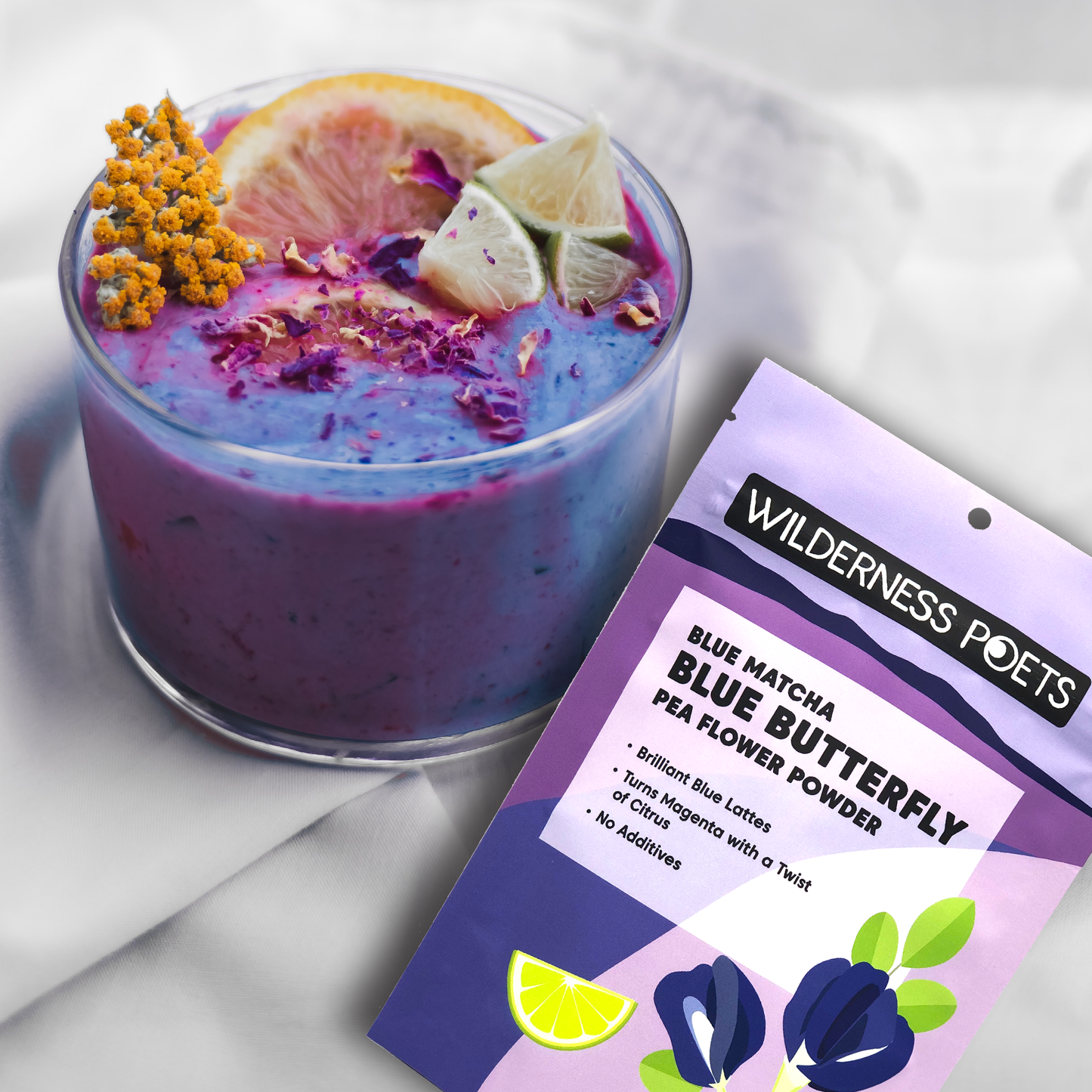 Blue Butterfly Pea Flower Powder (Blue Matcha): 3.25oz